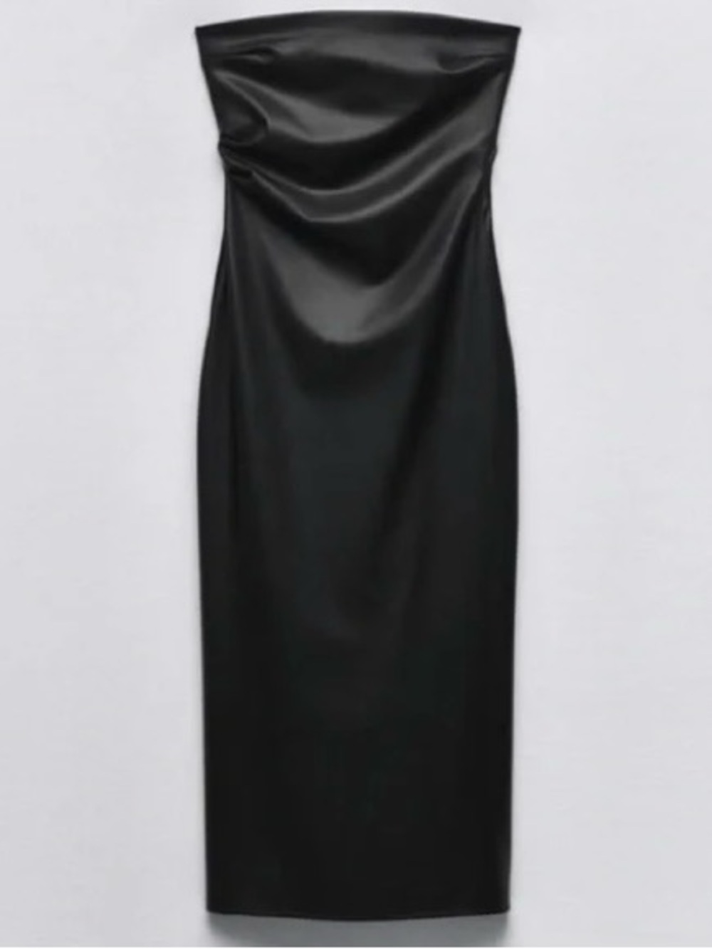 Zara faux leather midi dress